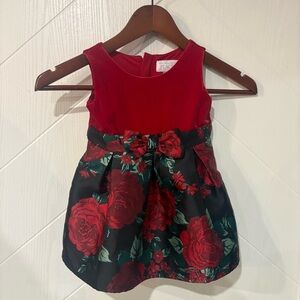 The Children's Place Red and Black Floral Dress
